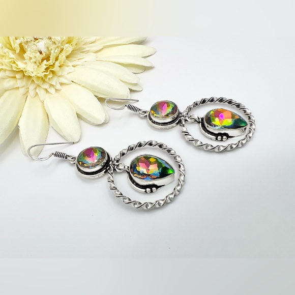 RAINBOW GLASS EARRINGS - Picture 4 of 8